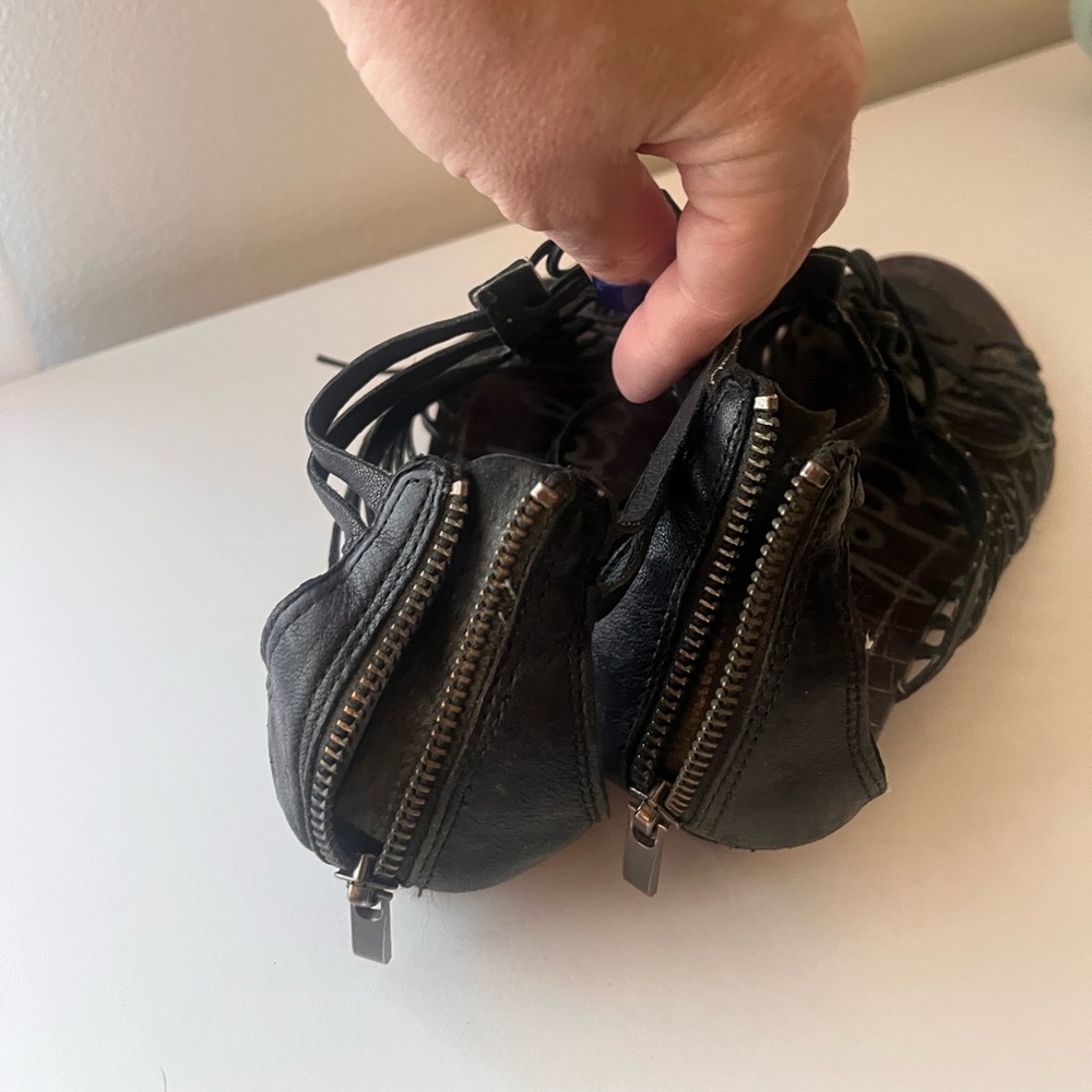 Sam Edelman Black Lace-Up Gladiator Sandals - Picture 4 of 5